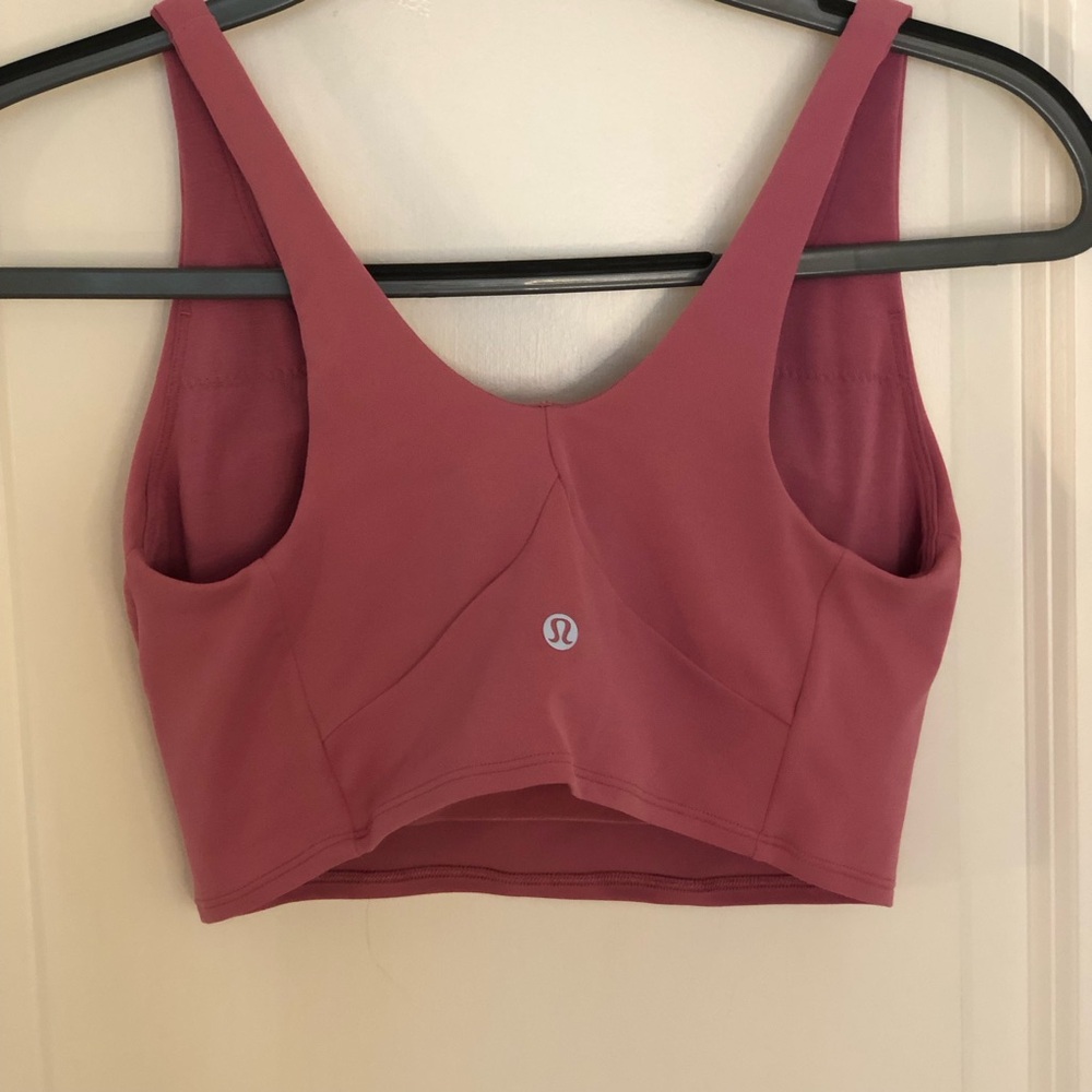 Rare Lululemon Nulu Front-Darting Yoga Bra padded Support B/C Cup - size 6 pink - Picture 7 of 12